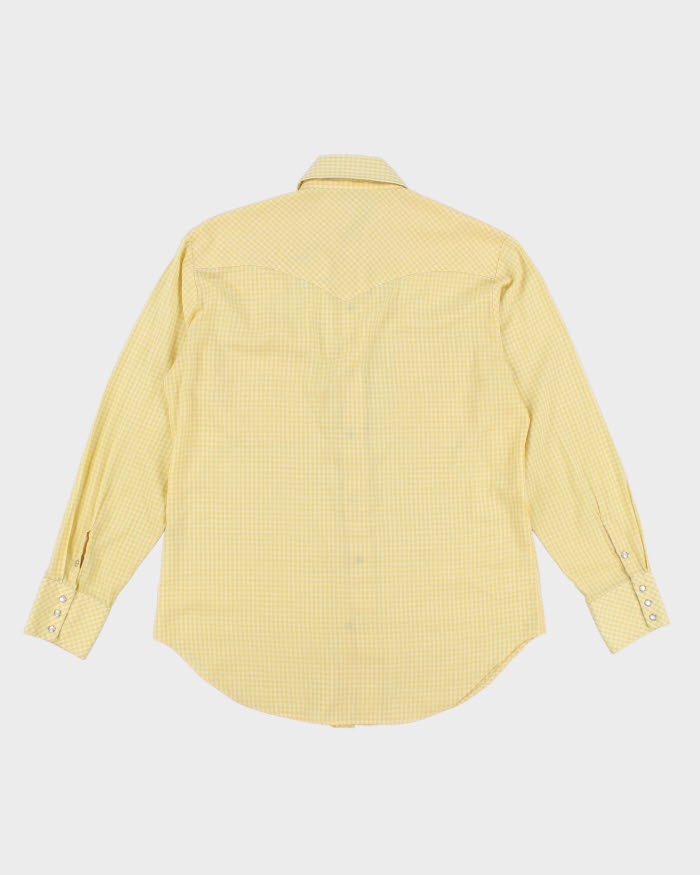 Vintage Rancher Yellow Check Western Shirt - M