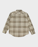 Mens Burton Beige Plaid Button Up Work Shirt - M