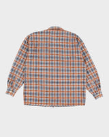 Mens Palmetto Orange Plaid Button Up Work Shirt - M