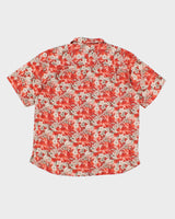 Mens Tommy Bahama Red Hibiscus Hawaiian Shirt - S