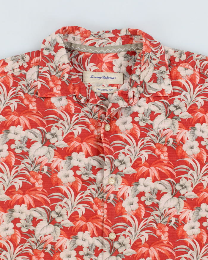 Mens Tommy Bahama Red Hibiscus Hawaiian Shirt - S