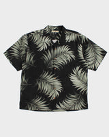 Mens Tommy Bahama Black Frond Pattern Silk Hawaiian Shirt - XL