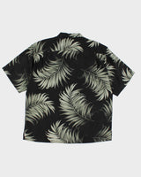 Mens Tommy Bahama Black Frond Pattern Silk Hawaiian Shirt - XL