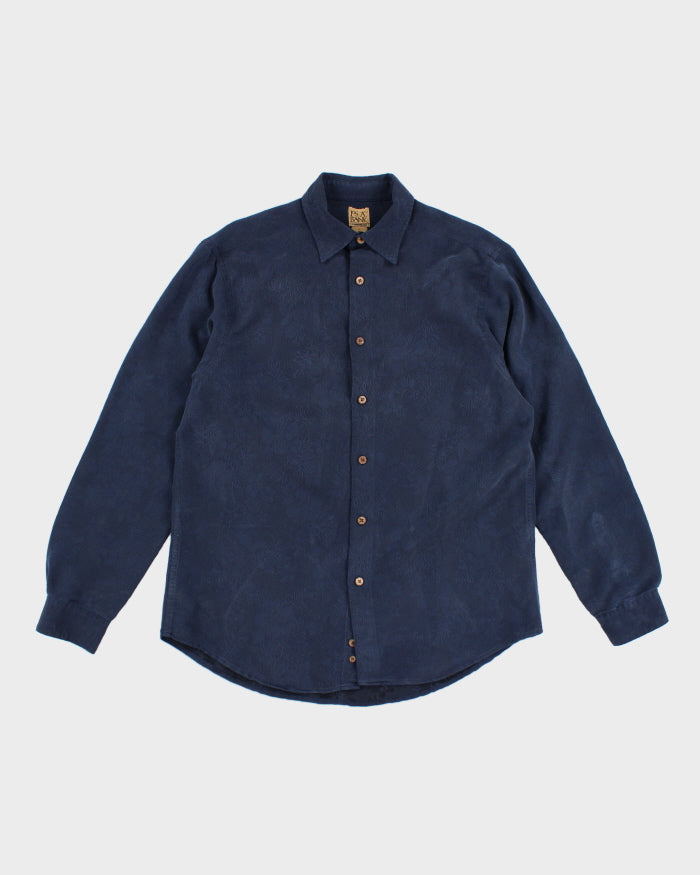 Men's Navy Floral Print Shirt - XL