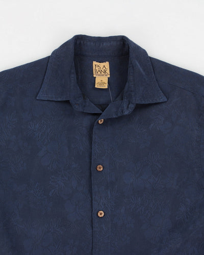 Men's Navy Floral Print Shirt - XL