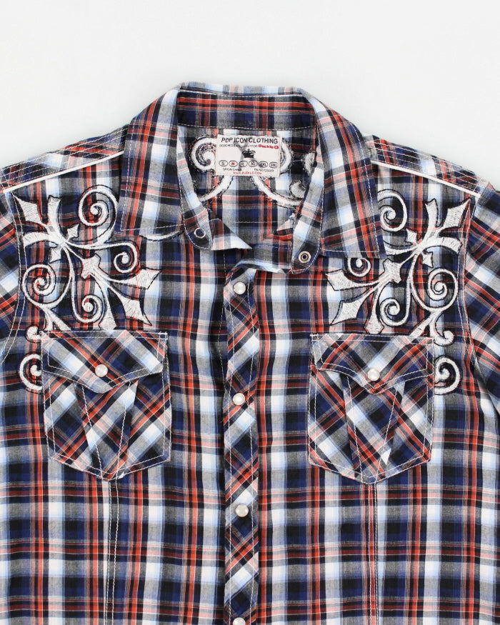 Vintage Y2K Western Style Shirt - M