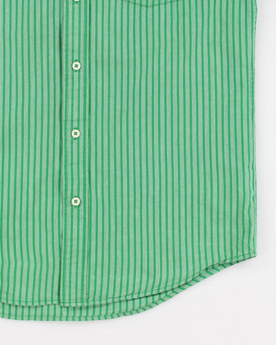 Vintage Tommy Hilfiger Green Striped Button Shirt - S