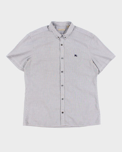 Vintage Men's Burberry Striped Button Shirt - L