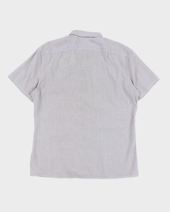 Vintage Men's Burberry Striped Button Shirt - L