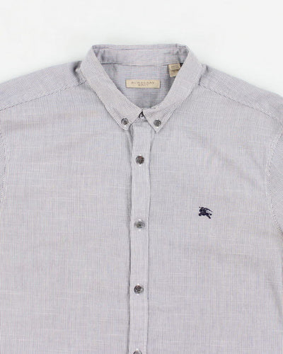 Vintage Men's Burberry Striped Button Shirt - L
