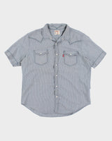 Vintage Men's Levi's Hickory Stripe Western Style Shirt - M