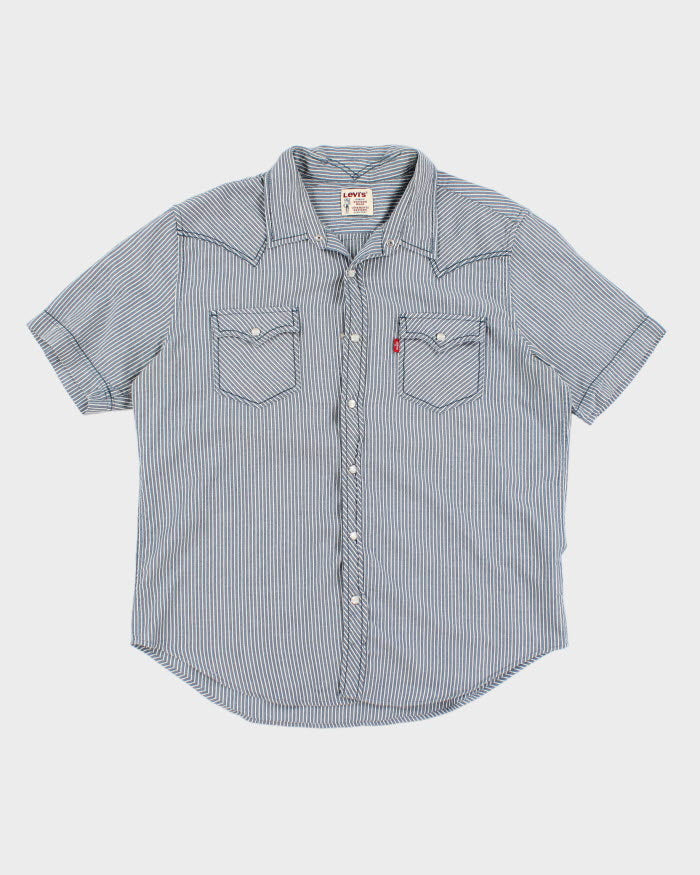 Vintage Men's Levi's Hickory Stripe Western Style Shirt - M