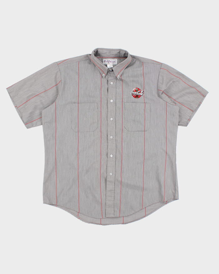 Vintage Coca Cola Embroidered Work Shirt - XL