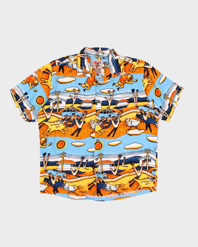 Vintage 90's Mambo Hawaiian Button Up Shirt - L