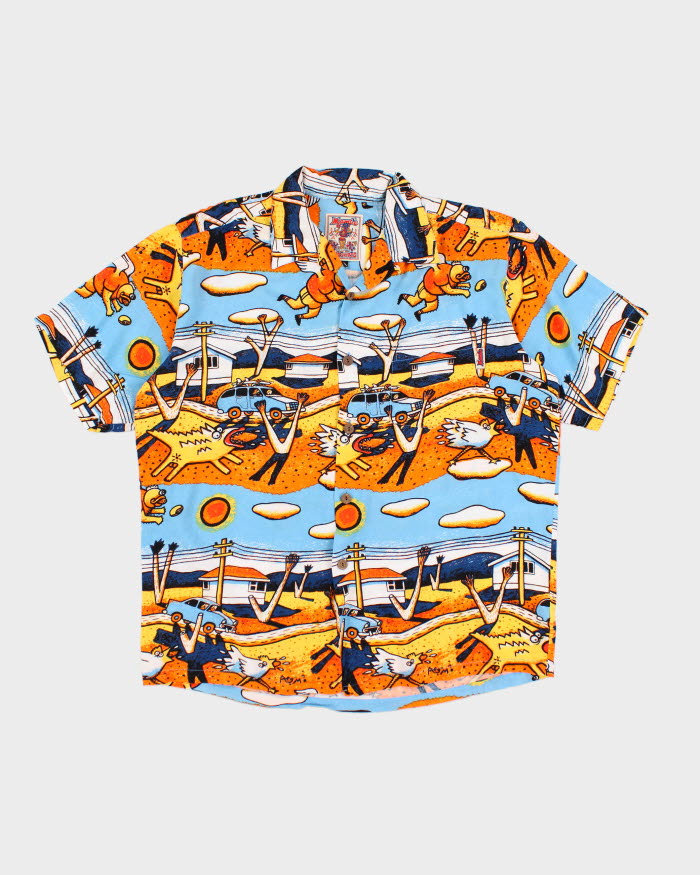 Vintage 90's Mambo Hawaiian Button Up Shirt - L