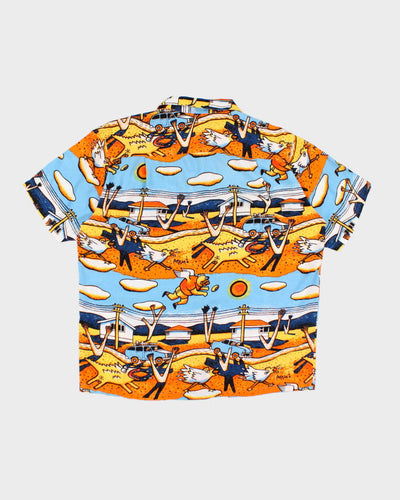 Vintage 90's Mambo Hawaiian Button Up Shirt - L