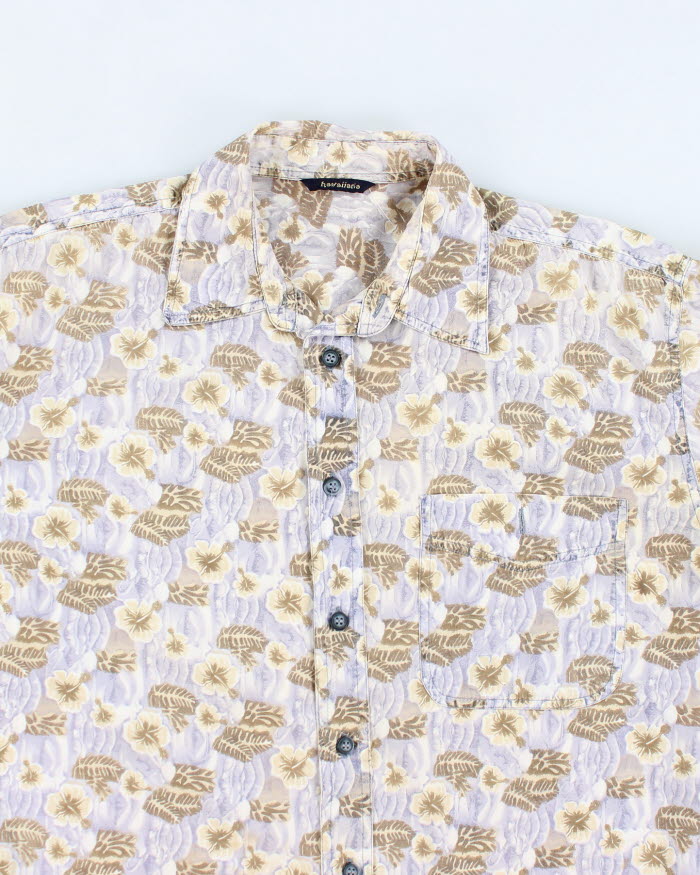 Men's Blue Hawaiian Shirt - M