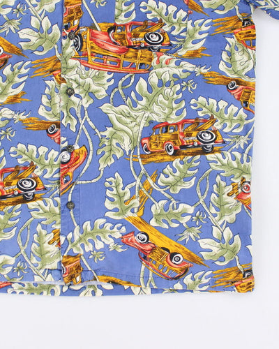 Y2k 00s Beach Crew Hawaiian Shirt - L