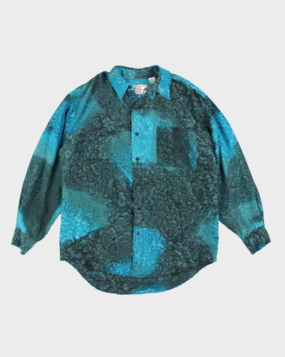 Y2k 00s Men's Silk Shirt - L