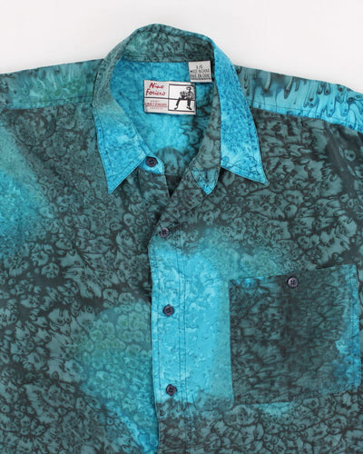 Y2k 00s Men's Silk Shirt - L