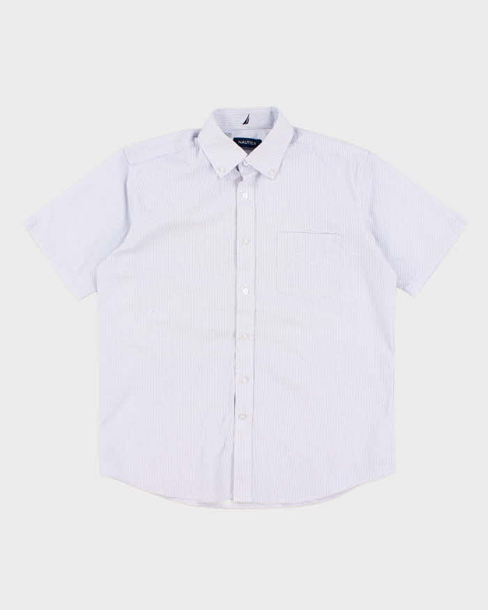 Vintage Nautica Patterned Button Up Shirt - S