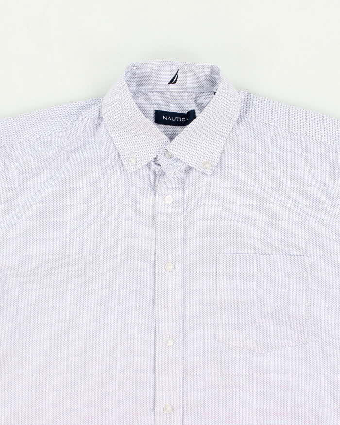 Vintage Nautica Patterned Button Up Shirt - S