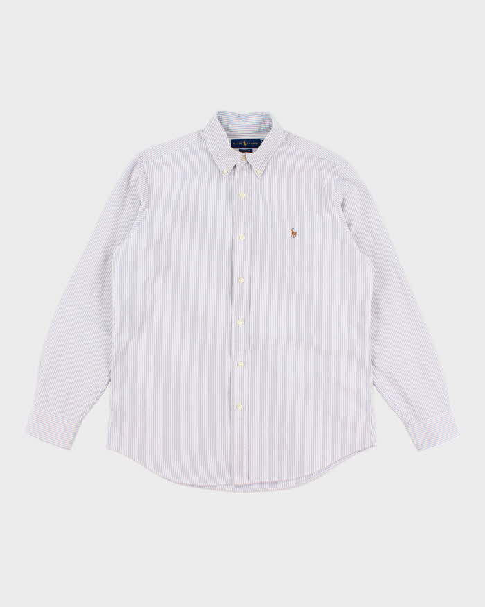 Vintage Men's Ralph Lauren Striped Button Up Shirt - M