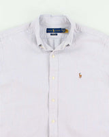 Vintage Men's Ralph Lauren Striped Button Up Shirt - M