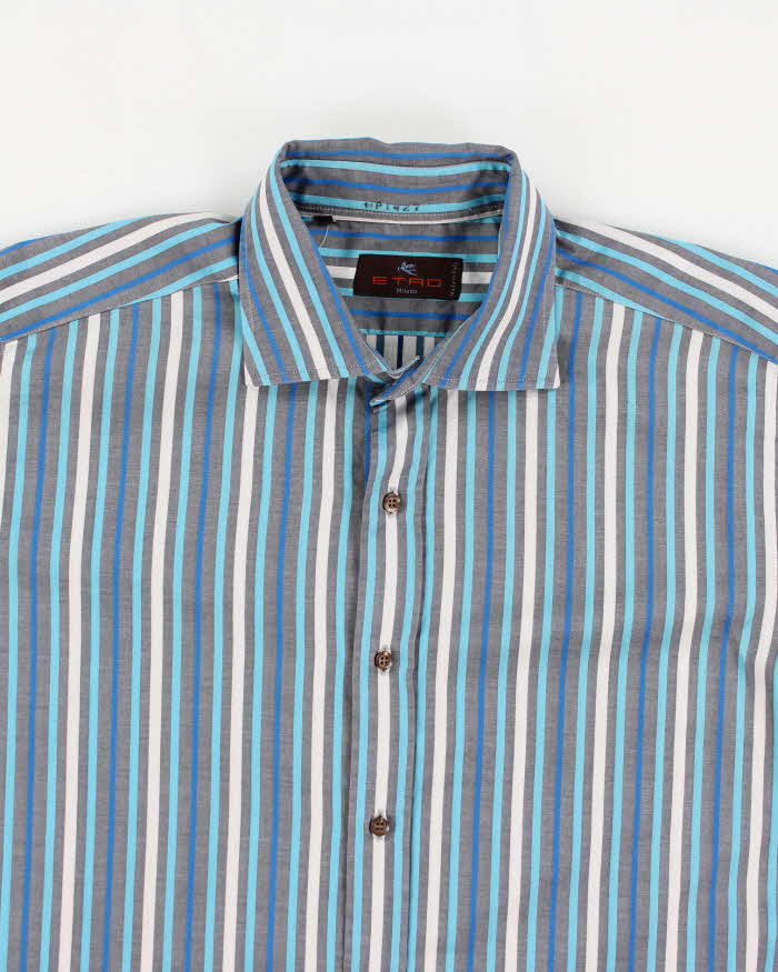 Vintage Etro Striped Button Up Shirt - L