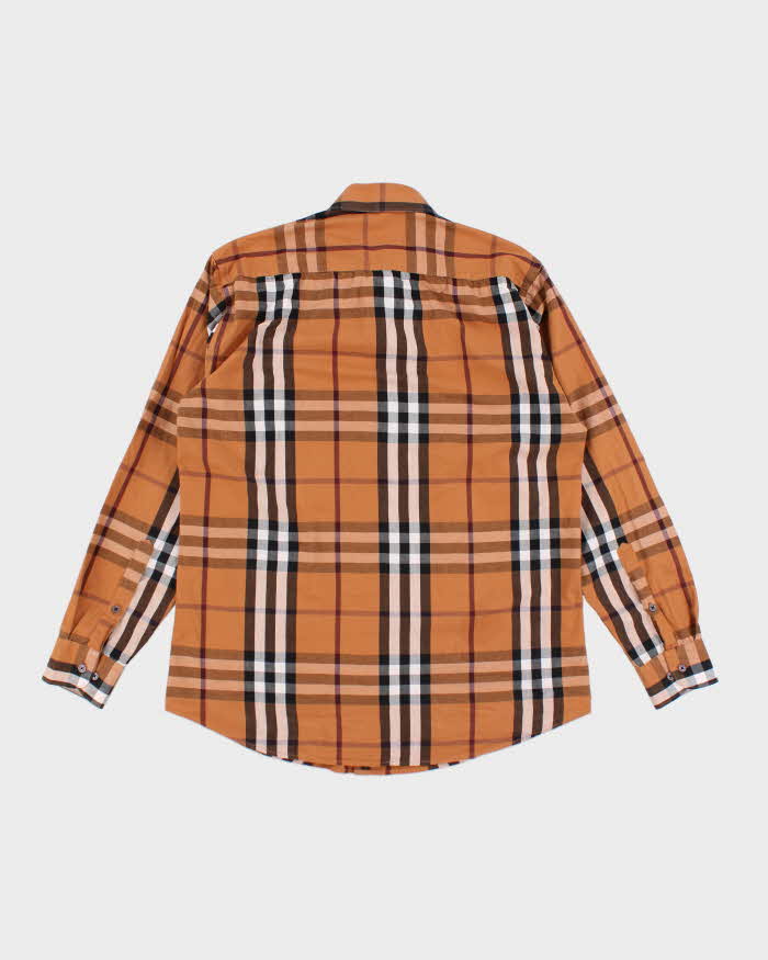 Burberry Men's Brown Check Shirt - XL