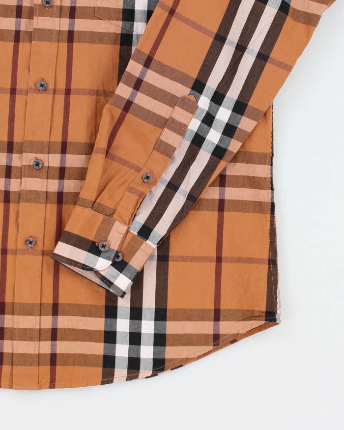 Burberry Men's Brown Check Shirt - XL