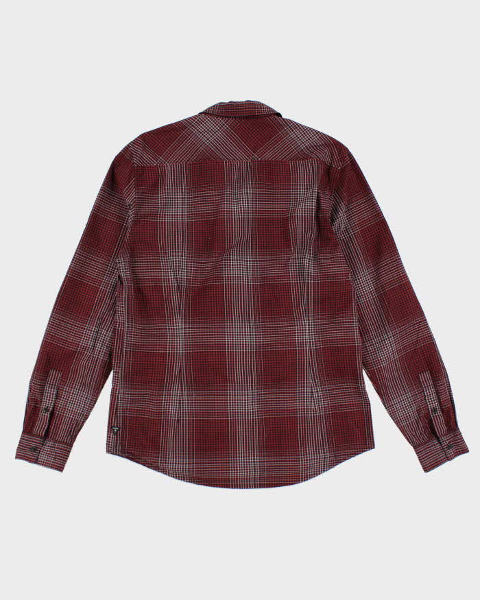Y2k 00s Guess Check Long Sleeve Shirt - M
