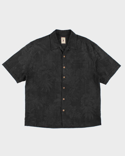 Jamaica Jaxx Black Hawaiian Silk Shirt - L