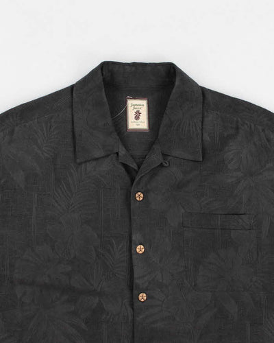 Jamaica Jaxx Black Hawaiian Silk Shirt - L