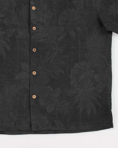 Jamaica Jaxx Black Hawaiian Silk Shirt - L
