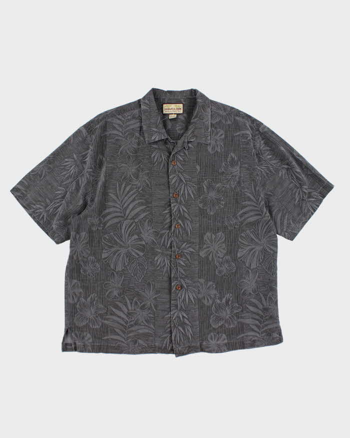 Jamaica Jaxx Grey Hawaiian Silk Shirt - XL
