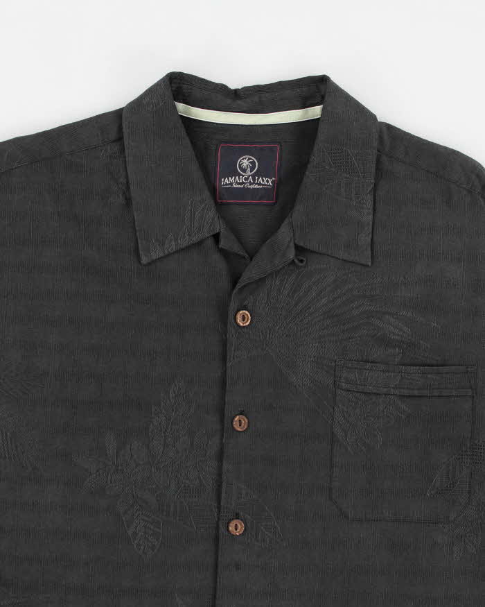 Jamaica Jaxx  Black Hawaiian Silk Shirt - XL