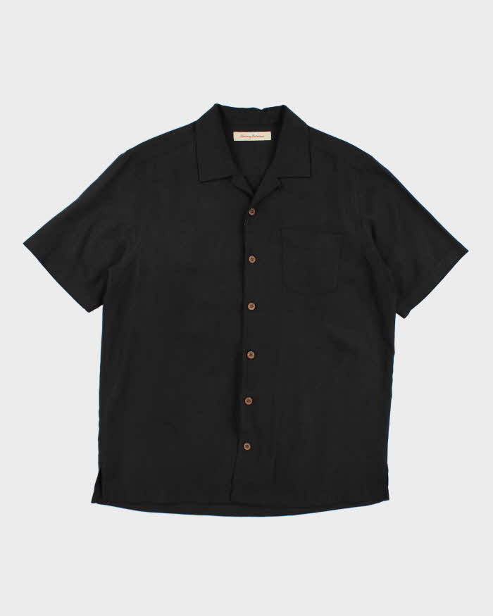 Vintage 90s Tommy Bahama Embroidered Silk Shirt - M
