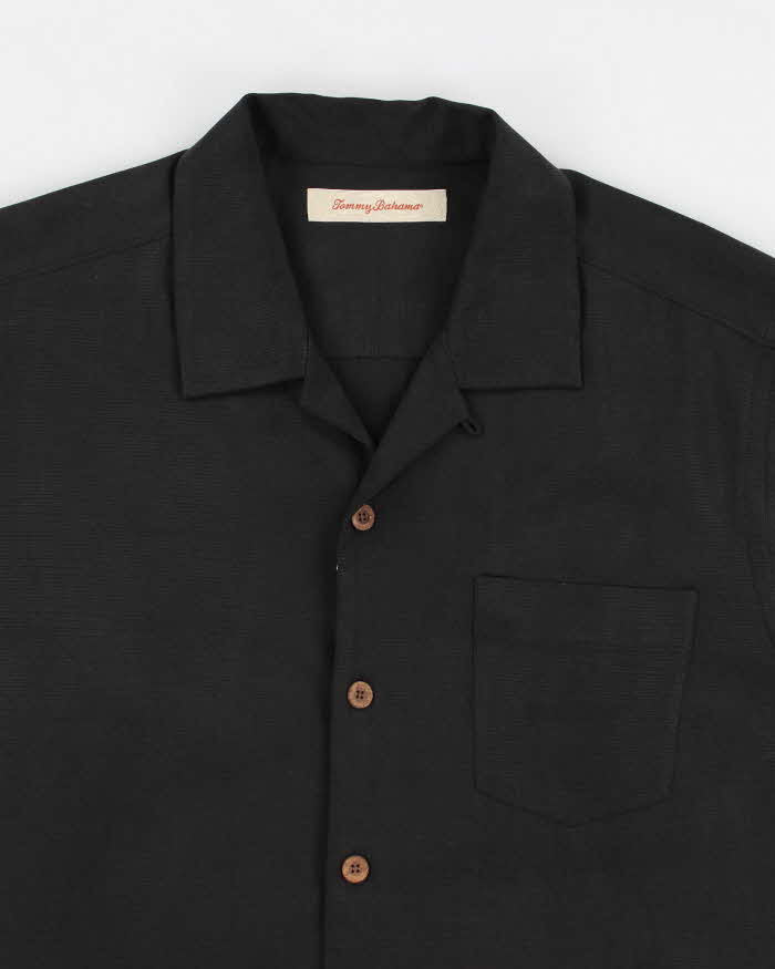 Vintage 90s Tommy Bahama Embroidered Silk Shirt - M