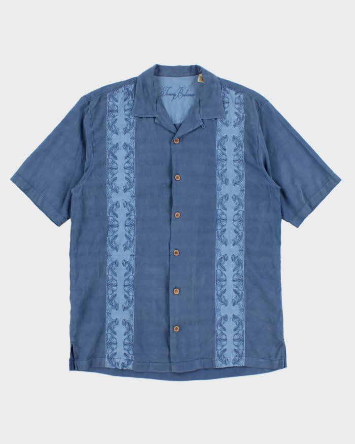 Vintage 90s Tommy Bahama Blue Hawaiian Shirt - S