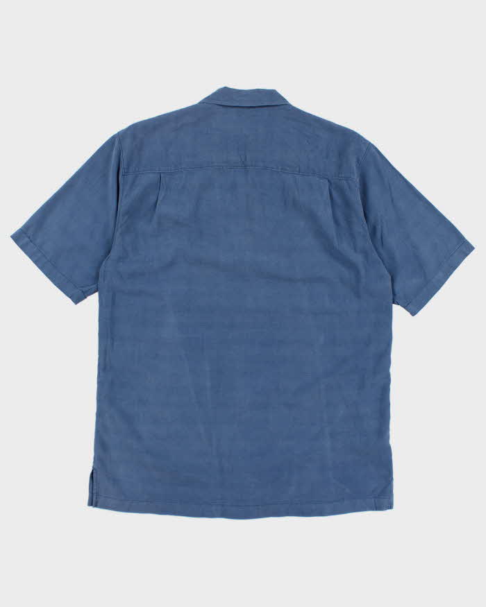 Vintage 90s Tommy Bahama Blue Hawaiian Shirt - S