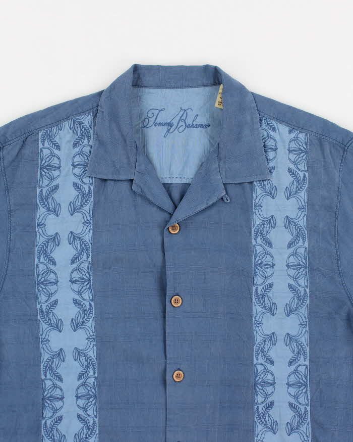 Vintage 90s Tommy Bahama Blue Hawaiian Shirt - S