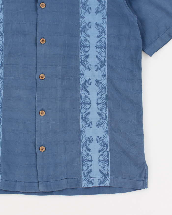 Vintage 90s Tommy Bahama Blue Hawaiian Shirt - S