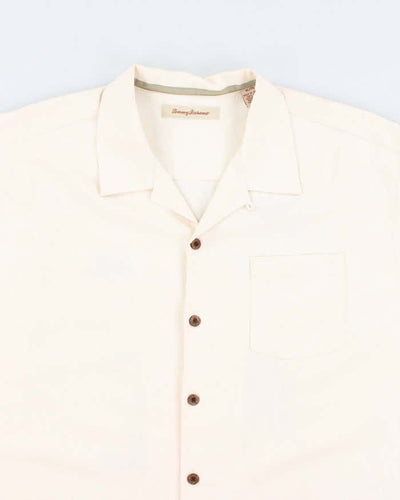 Vintage 90s Tommy Bahama Embroidered Hawaiian Silk Shirt - XL