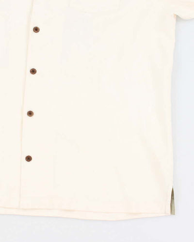 Vintage 90s Tommy Bahama Embroidered Hawaiian Silk Shirt - XL