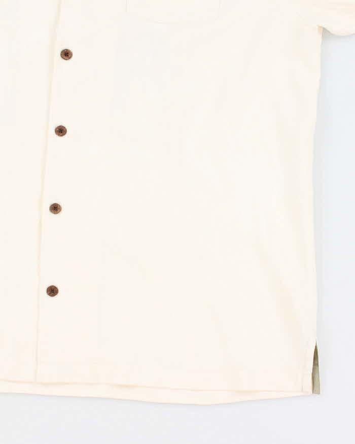 Vintage 90s Tommy Bahama Embroidered Hawaiian Silk Shirt - XL