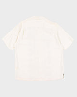 Vintage 90s Tommy Bahama White Embroidered Hawaiian Shirt - L