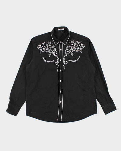 Coofandy Black Western Shirt - L