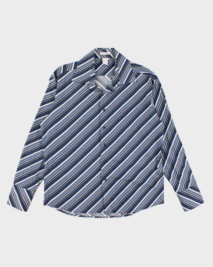 Vintage 90s Groggy Stripe Shirt - XL