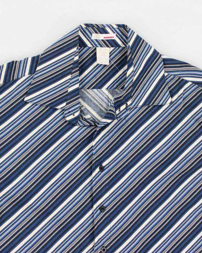 Vintage 90s Groggy Stripe Shirt - XL